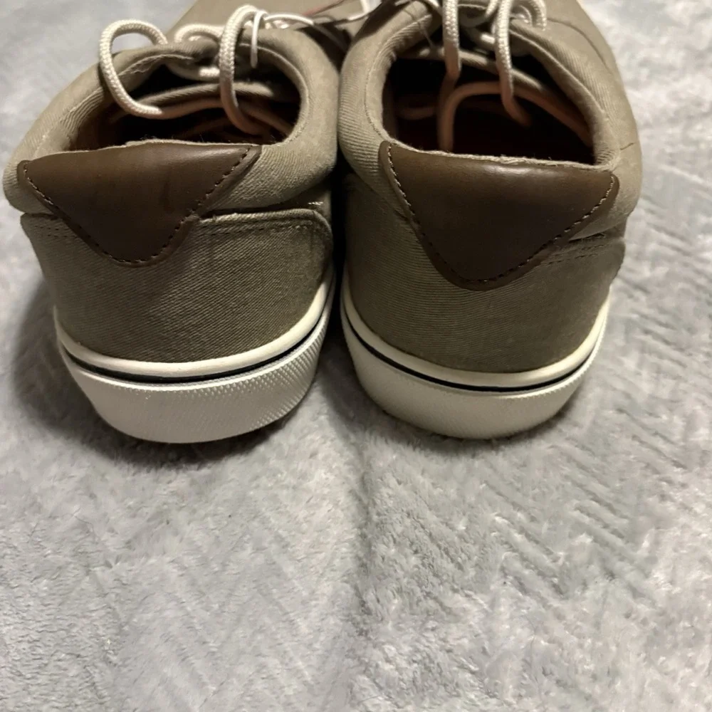 Merona Shoes Mens Size 10 Khaki Boat Shoes Lace up EZRA